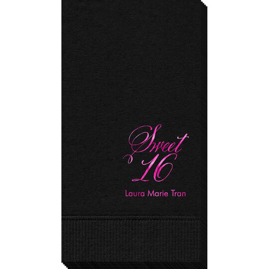 Elegant Sweet Sixteen Guest Towels